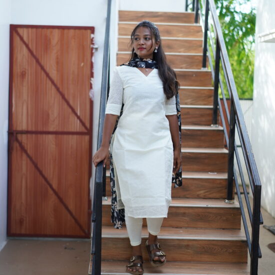 Black & White Kurti Set