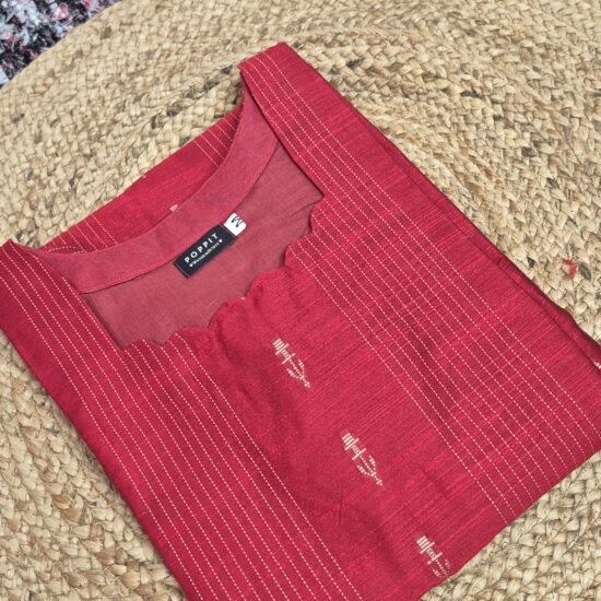 Handloom Silk Kurti (Red)